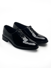 Laced Black Shiny Shoes