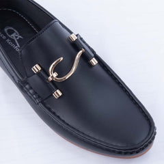 S-Buckle Black Loafer