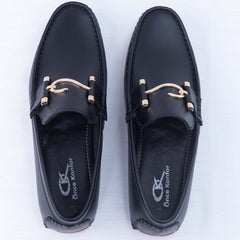 S-Buckle Black Loafer