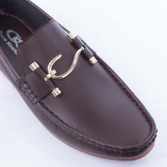 S-Buckle Brown Loafer