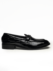 Black Shiny Crocks Shoes