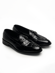 Black Shiny Crocks Shoes